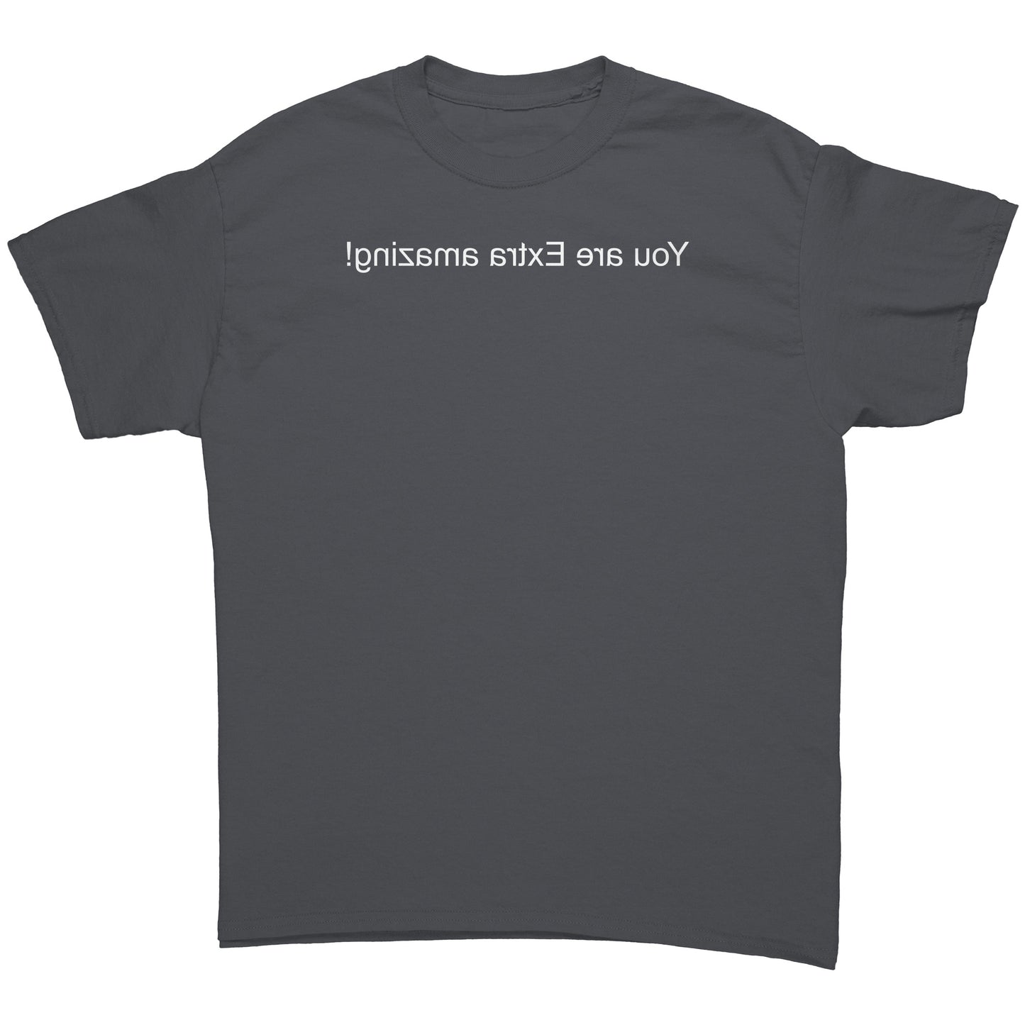 Extra Amazing Mirrored Men's Shirt With White Lettering