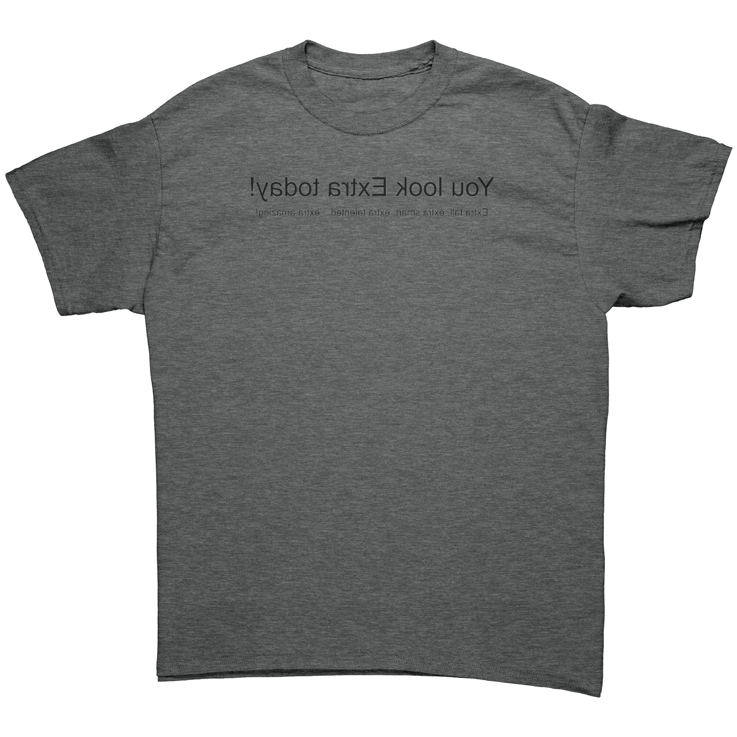 Extra Mirrored Men's Shirt With Black Lettering