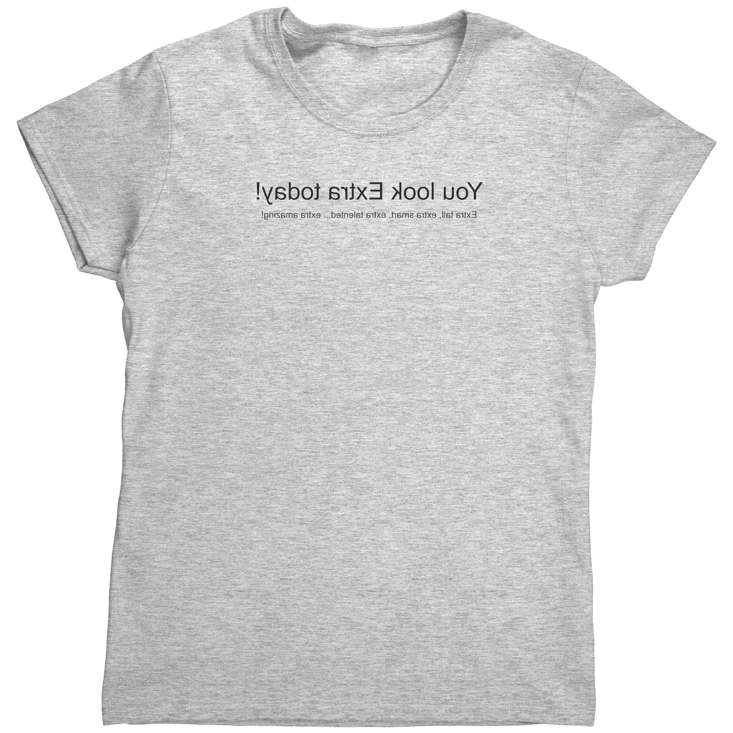 Extra Mirrored Women's Shirt With Black Lettering