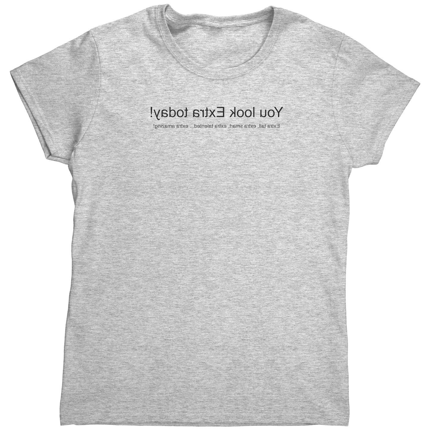 Extra Mirrored Women's Shirt With Black Lettering