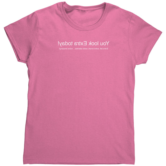 Extra Mirrored Women's Shirt With White Lettering