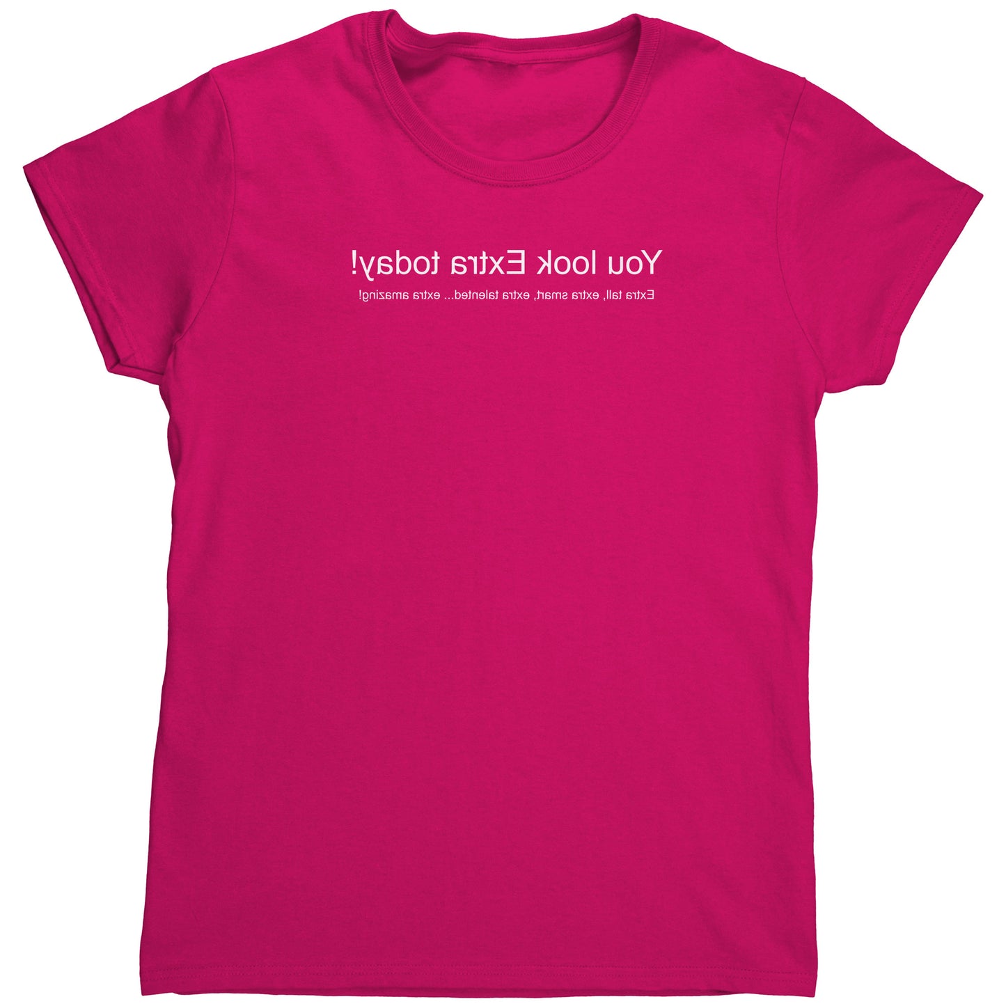 Extra Mirrored Women's Shirt With White Lettering