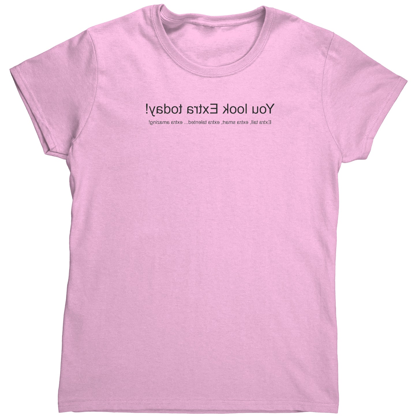 Extra Mirrored Women's Shirt With Black Lettering