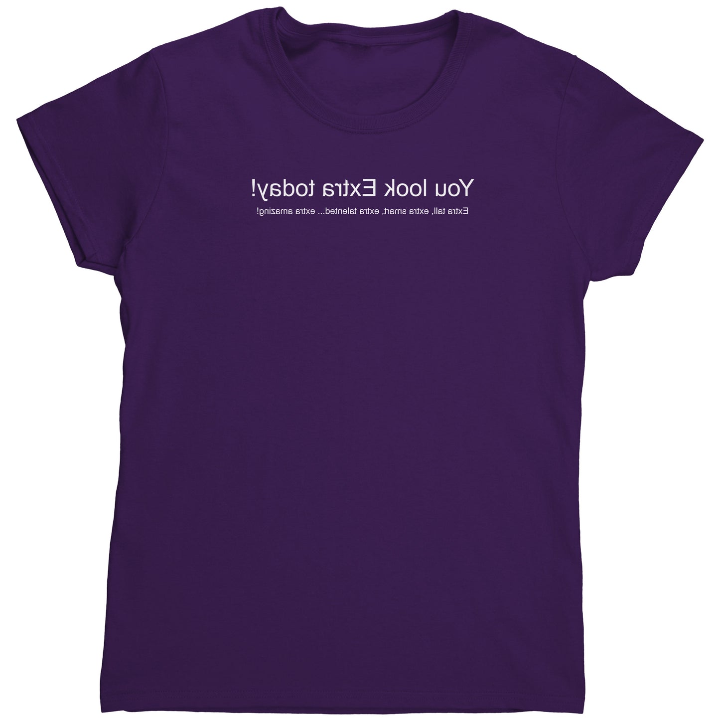 Extra Mirrored Women's Shirt With White Lettering