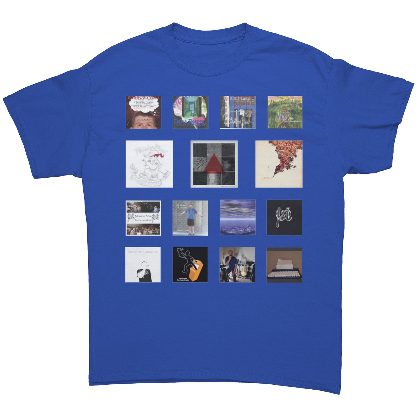Mission Man First European Tour Shirt with discography on front (first version)