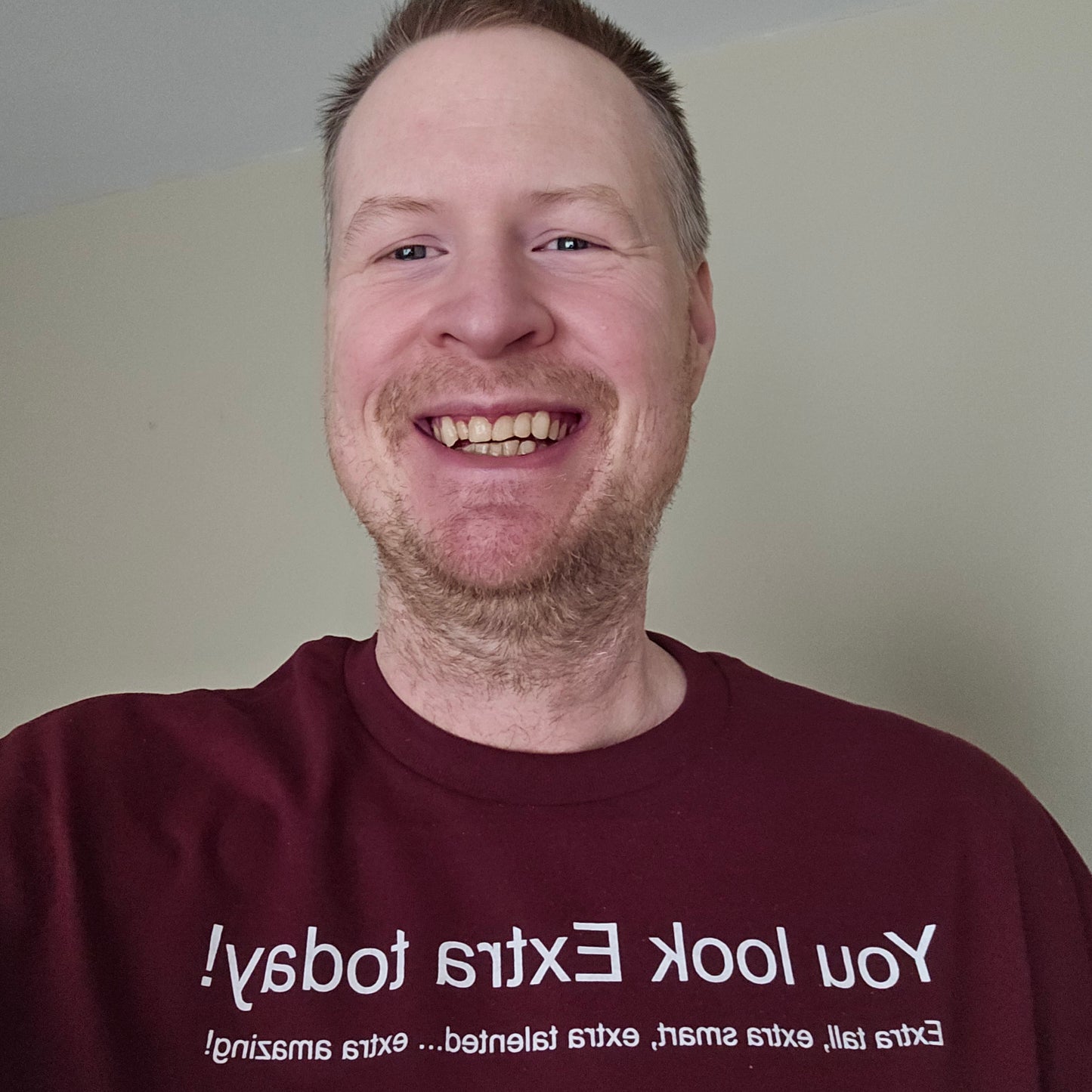 Extra Mirrored Men's Shirt with white lettering